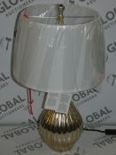 Boxed Safavieh Vieh Champagne Ribbed Table Lamp RRP £140 (SFVH1321)(9325)