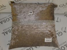 Lot to Contain 2 Silver Glitter Scatter Cushions Combined RRP £60