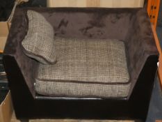 Brown Miniature Sofa Couch RRP £180 (11301)(TSXR1001)