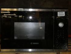 Bosch Stainless Steel and Black Glass Fully Integrated Microwave Oven In Need of Attention