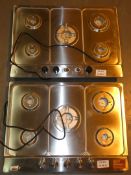 Lot to Contain 2 x Stainless Steel 5 Burner Gas Hobs Both In Need Of Attention
