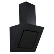 Boxed UBHH60BK 60cm Angled Black Glass Cooker Hood