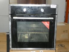 Stainless Steel and Black Glass Fully Integrated Gas Single Oven