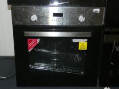 Stainless Steel and Black Glass Fully Integrated Fan Assisted Oven