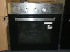 Stainless Steel and Black Glass Fully Integrated Single Fan Assisted Oven