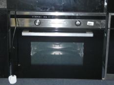 Stainless Steel and Black Glass Fully Integrated Single Multi Function Electric Microwave Oven