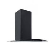 Boxed 60cm Stainless Steel and Black Glass Curved Designer Cooker Hood