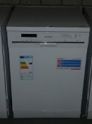 Sharp QW-G472W AA Rated Digital Display Under the Counter Dishwasher in White