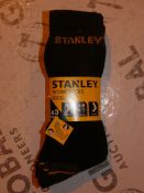Lot to Contain 5 Brand New Packs of 3 Size 6 - 11 Stanley Work Socks RRP £5.99 Each