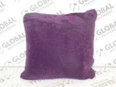 Lot to Contain 2 Living By Cascade Home Purple Square Scatter Cushions Combined RRP £40 (