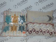 Lot to Contain 4 Assorted Scatterbox Designer Scatter Cushions and Gallery Home Designer Scatter