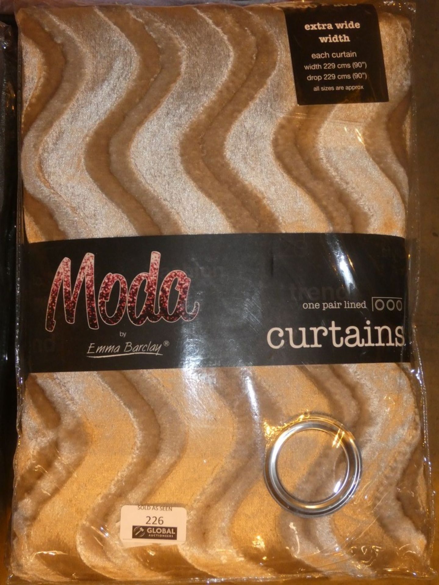 Pair of Moda By Emma Barclay 229 x 229cm Curtains RRP £75 (10768)