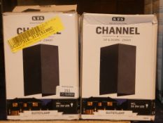 Lot to Contain 6 Boxed Channel Up and Down Buiten Lamps (DCOO7316) Combined RRP £200