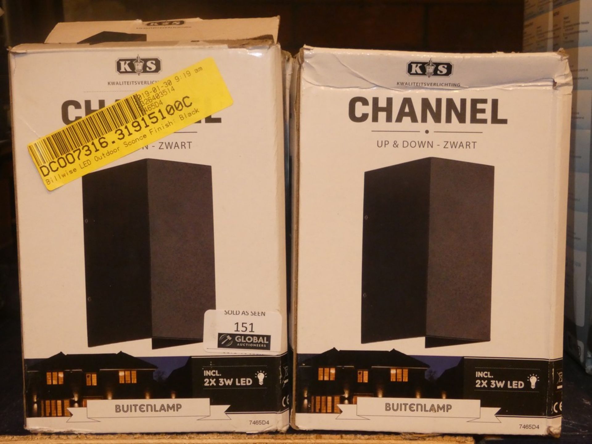 Lot to Contain 6 Boxed Channel Up and Down Buiten Lamps (DCOO7316) Combined RRP £200