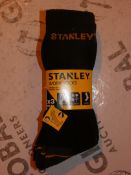 Lot to Contain 5 Brand New Packs of 3 Size 6 - 11 Stanley Work Socks RRP £5.99 Each