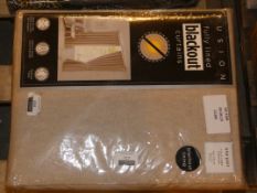 Lot to Contain 2 Pairs of 168 x 183cm Fusion Fully Lined Black Out Curtains Combined RRP £80