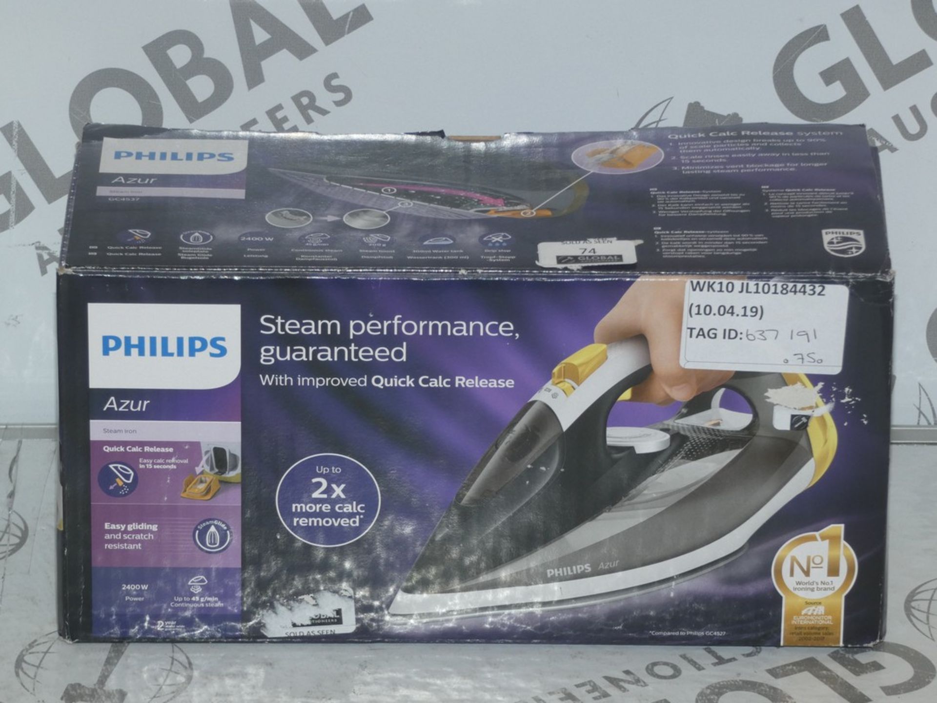 Boxed Philips Azure Steam Iron RRP £75 (637191)