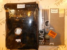 Lot to Contain 2 Assorted Items to Include a Pair of Eyelet Headed Riva Home Silver Blackout Thermal