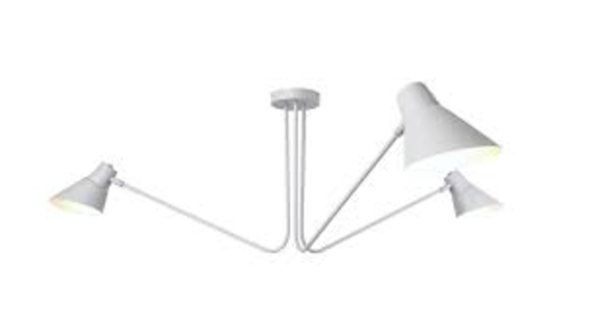 Lot to Contain 2 Boxed Home Collection Fletcher Designer Flush 3 Arm Ceiling Light RRP £95