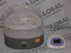 Lot to Contain 3 Assorted Items to Include Lansinoh Pump, Tommee Tippee Steam Sterilizer and a