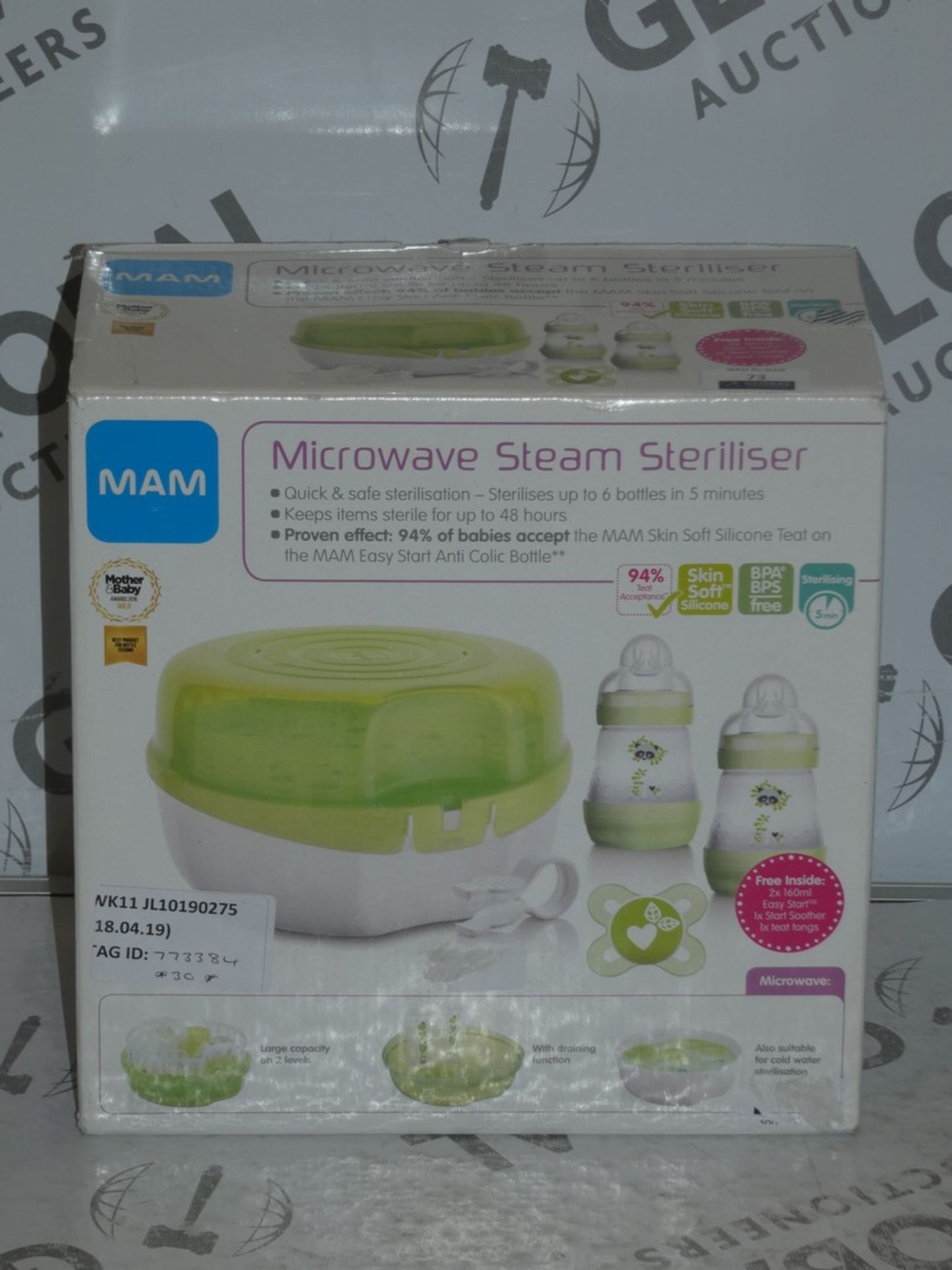 Boxed Microwaveable Steam Steriliser RRP £30 (773384)