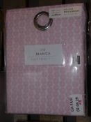 Lot to Contain 3 Pairs of Little Bianca 168 x 183cm Cotton Soft Curtains Combined RRP £100