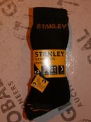 Lot to Contain 5 Brand New Packs of 3 Size 6 - 11 Stanley Work Socks RRP £5.99 Each