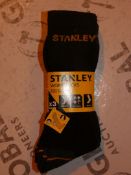 Lot to Contain 5 Brand New Packs of 3 Size 6 - 11 Stanley Work Socks RRP £5.99 Each