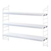 Boxed String Pack of 3 Shelves in White RRP £100 (905334)