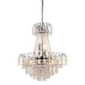 Boxed Endon Lighting Stainless Steel and Glass Chandelier Style Ceiling Light Fitting RRP £270 (