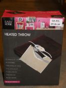 Lot to Contain 2 Boxed Easy Home Heated Throws