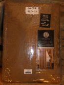 Pair of 228 x 228cm Imperial Room Betty Caramel Ring Top Curtains RRP £35