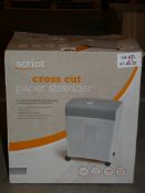 Lot to Contain 3 Boxed Script Cross Cut Paper Shredders Combined RRP £75