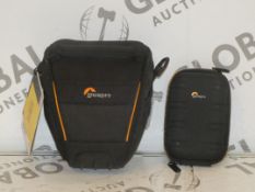 Lot to Contain 5 Lowepro Assorted Digital Camera Cases and Mini SLR Camera Accessory Cases
