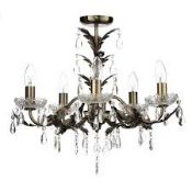 Lot to Contain 3 Boxed Paisley Flush Chandeliers Lights Combined RRP £180