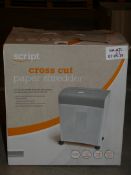 Lot to Contain 3 Boxed Script Cross Cut Paper Shredders Combined RRP £75