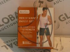 Lot to Contain 5 Boxed Brand New Aeeqee Resistant Band Sets