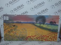 Harvest Sun by Artist Joe Grundy Designer Canvas Wall Art Picture with RRP £40 (APET4049)(8435)