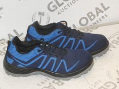 Lot to Contain 2 Brand New Pairs of Easy Safe Steel Toe Cap Safety Trainers in Sizes EU43 and EU42