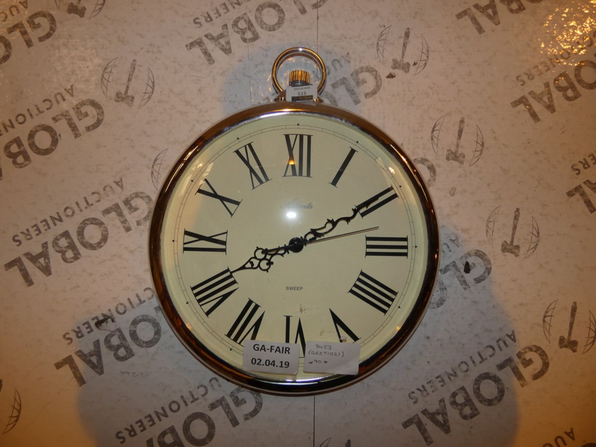 Atlanta Sweep Clock RRP £90 (8453)(QRZT1021)