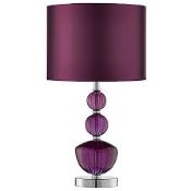 Sourced From Wayfair: Boxed Lighting Collection Stacked Chrome and Purple Glass Table Lamp RRP £