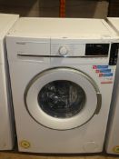 Sharp 1200rpm AAA Rated ES-GL62W 6kg Under the Counter Washing Machine in White with Digital Display