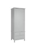 Sourced From John Lewis: Boxed Wilton Single Door 2 Drawer White Wooden Wardrobe RRP £300 (910274)