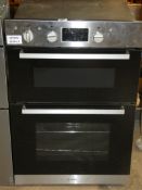 Indesit Fully Integrated Black Glass Fan Assisted Electric Oven