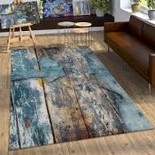 Sourced From Wayfair: Williston Ford Alexa Turquouise and Grey Floor Rug RRP £45 (ALSA6450)(11500)