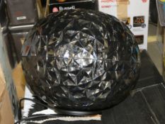 Sourced From John Lewis: Boxed Cartell Planet Smoked Grey Designer Table Lamp (In Need of Attention)