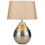 Sourced From Wayfair: Boxed Dark Lighting Gustav Silver Table Lamp RRP £90 (DLI3351)(8085)