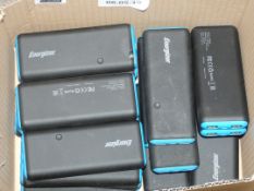 Assorted Unboxed Energiser Portable Battery Chargers For Smart Phones and Tablets
