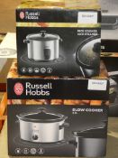 Boxed Assorted Russell Hobbs Rice Cookers and Steamers and 3.5L Slow Cookers