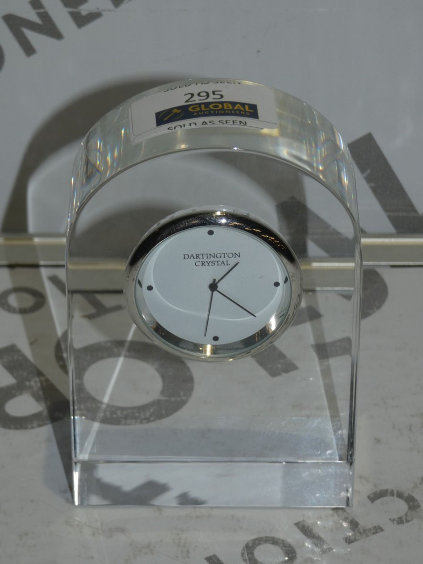 Sourced From John Lewis: Boxed Dartington Crystal Arch Mantle Clock RRP £120 (811817)